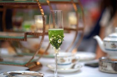 Close-up of drink on table at restaurant