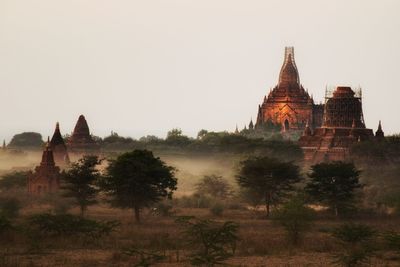 View of temple building against sky