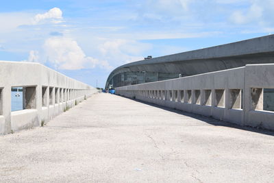 View of bridge against cloudy sky