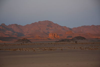 Scenic view of desert against sky