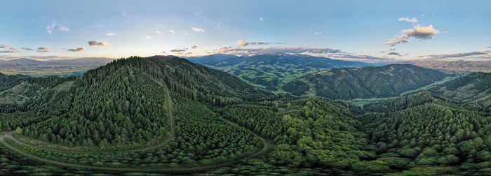 Panoramic view of landscape against sky