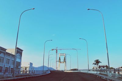 Street light against clear sky