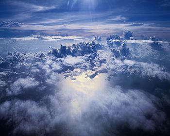 Aerial view of clouds in sky