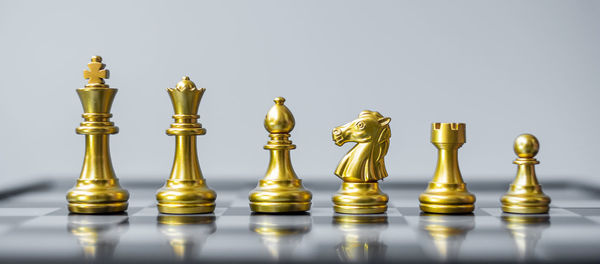 Close-up of chess pieces