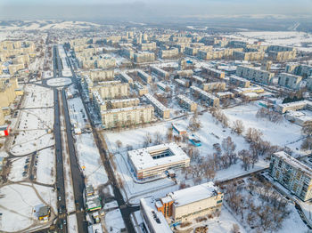 High angle view of cityscape