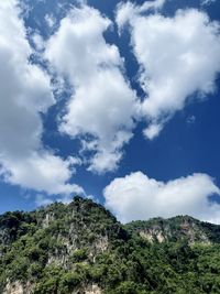 Low angle view of mountain against sky