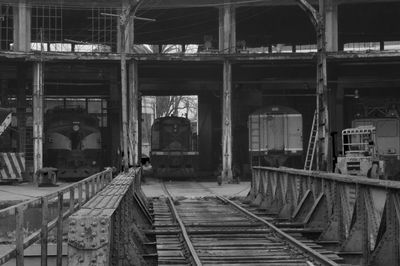 Train at railroad station platform