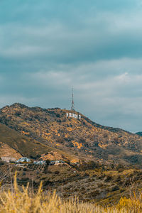 Scenic view of land against sky