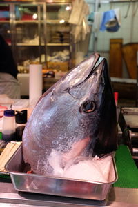 Close-up of fish for sale at market