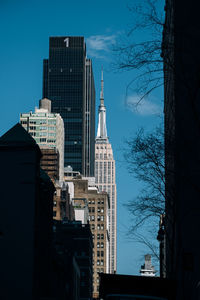Low angle view of buildings against sky