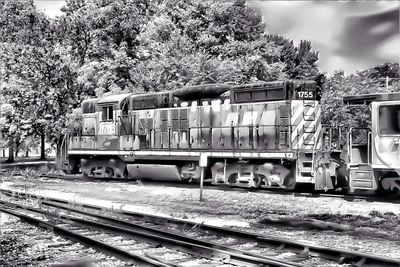 Train on railroad track