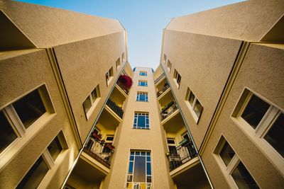 Low angle view of buildings against sky