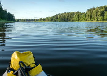 Low section of man in lake