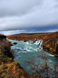 Panoramic view of waterfall