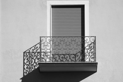 Low angle view of window on building