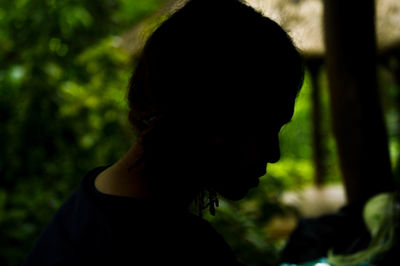 Close-up of man against blurred background