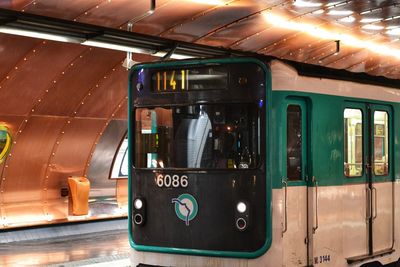 Train at railroad station