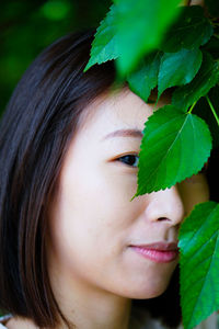 Close-up of young woman