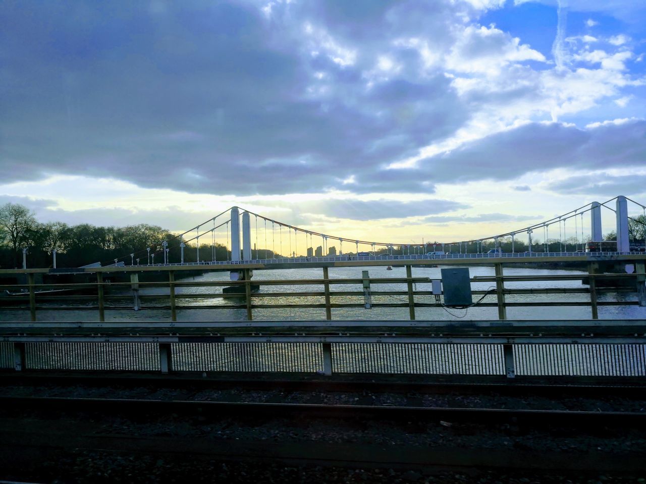 SUSPENSION BRIDGE OVER RIVER