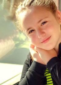 Portrait of cute smiling girl