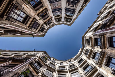 Low angle view of barcelona buildings