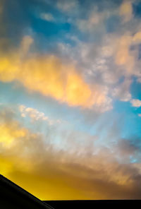 Low angle view of sky at sunset