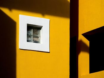 Closed door of house