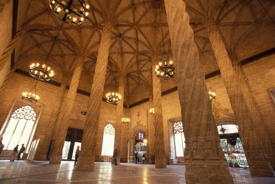 Interior of illuminated building