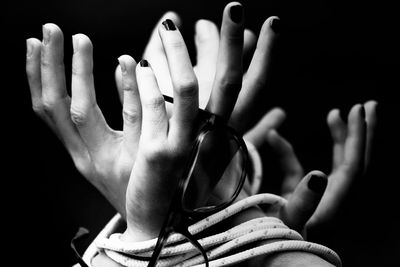 Close-up of woman hand