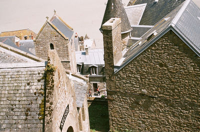 Panoramic view of old building and houses