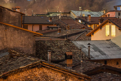 Houses against sky
