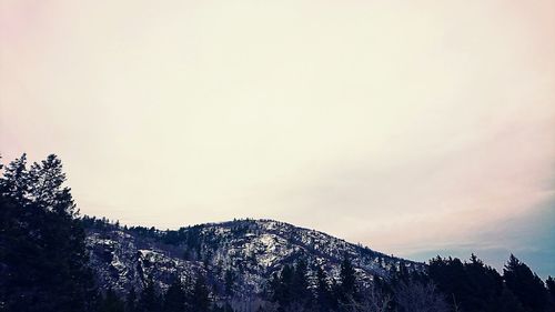 Low angle view of mountain against sky