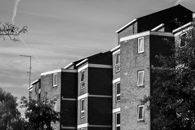 Low angle view of buildings against sky