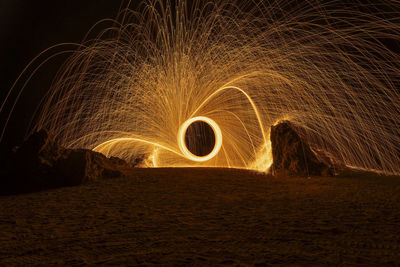 Wire wool at night