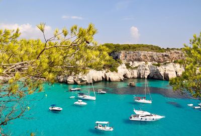 Yachts on calm sea