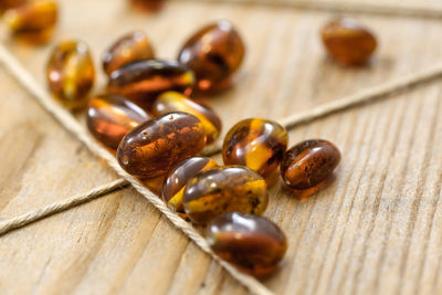 Close-up of crab on table