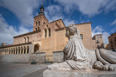 Low angle view of historic building against sky