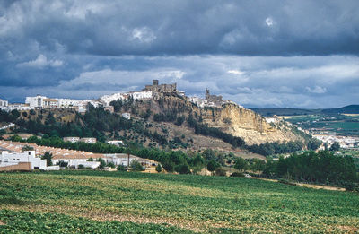 Panoramic view of townscape against sky