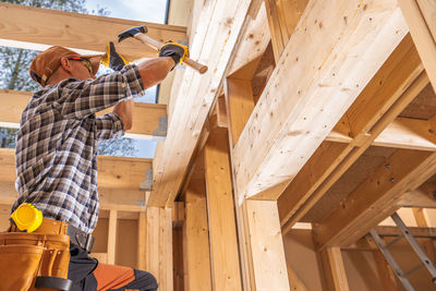 Full length of man working at workshop