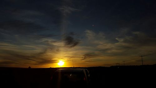 Silhouette of trees at sunset