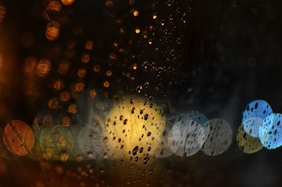 Close-up of wet glass