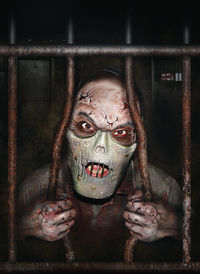 Portrait of man wearing mask