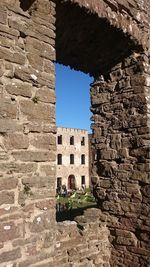 Low angle view of castle against sky