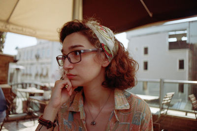 Portrait of young woman