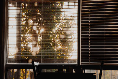 Close-up of window on table