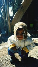 Close-up portrait of cute girl