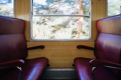 Interior of train