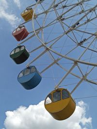 Low angle view of ferris wheel against sky