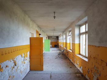 Interior of abandoned building