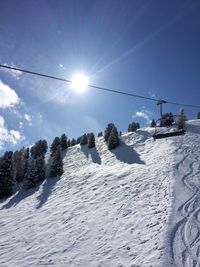 Scenic view of snow covered landscape